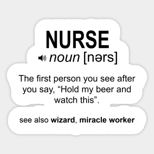 Nurse Definition Sticker